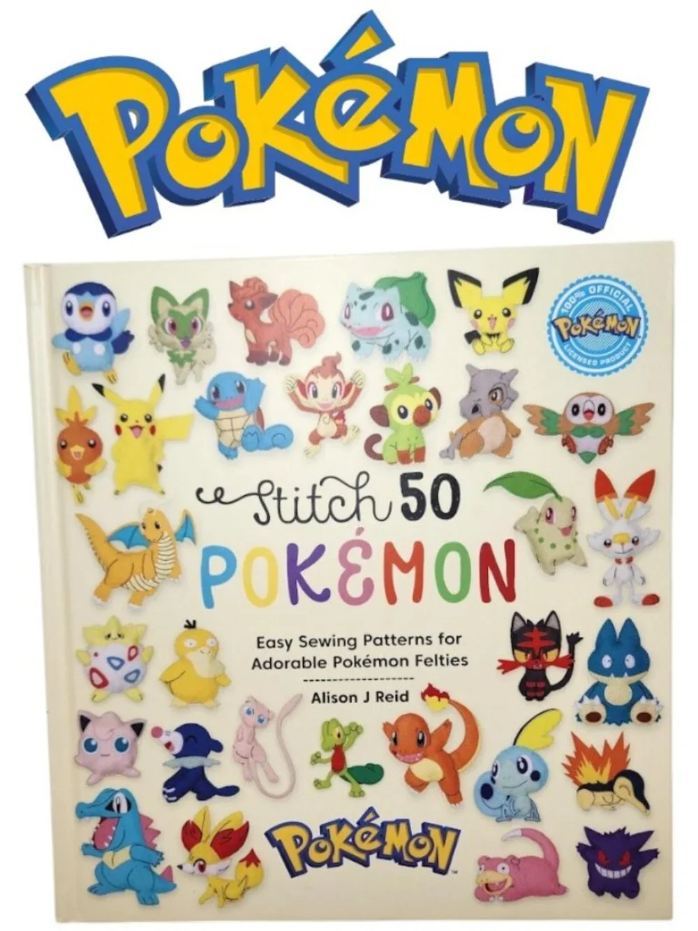 NEW Hardcover Pokemon Sewing Characters Pattern Book Felt Animals Craft Crafting